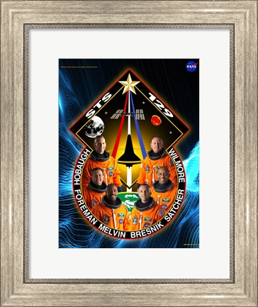 Framed STS 129 Mission Poster Print