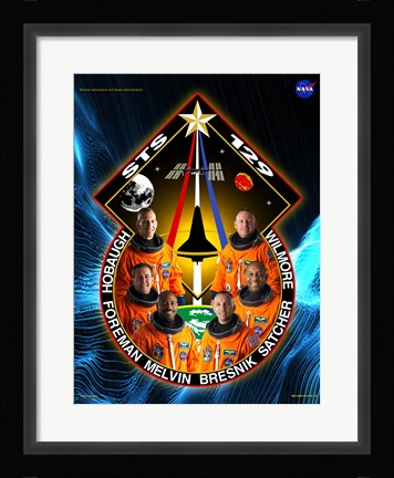 Framed STS 129 Mission Poster Print