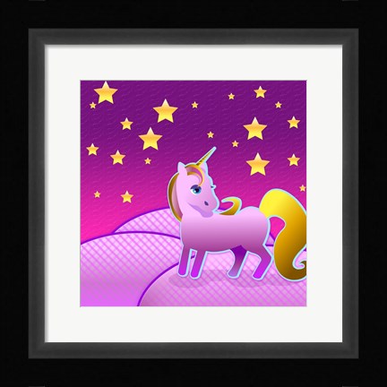 Framed Stary Sky Unicorn Print