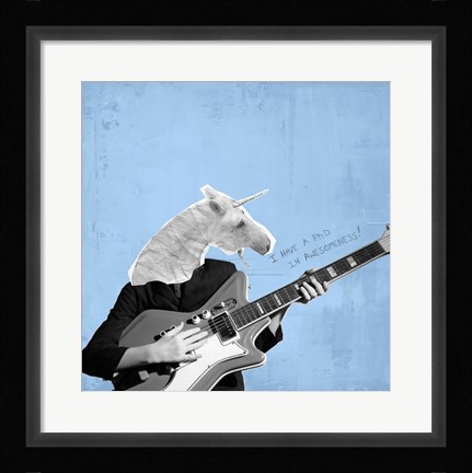 Framed Awesome Unicorn Print