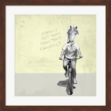 Framed Carousel Unicorn Print