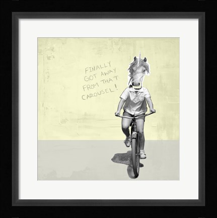Framed Carousel Unicorn Print