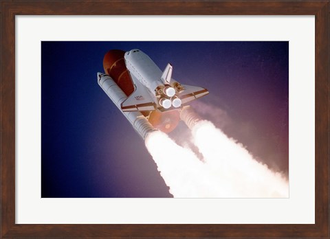 Framed Atlantis Taking Off on STS-27 Print