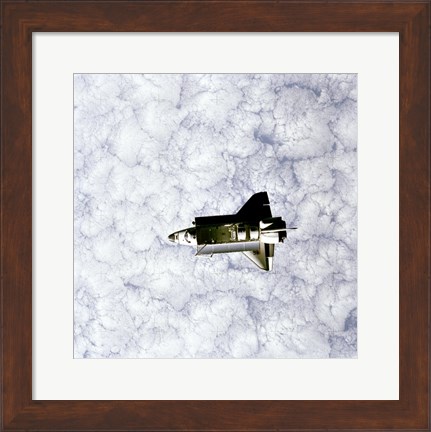 Framed Challenger as seen from Space Print