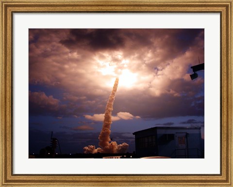Framed Columbia Launch March 1, 2002 Print