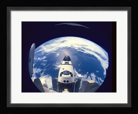 Framed Earth &amp; Atlantis Print