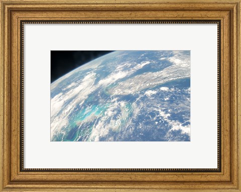Framed Florida from space taken by Atlantis Print