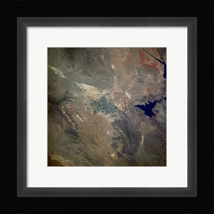 Framed Las Vegas from space as taken by shuttle atlantis Print
