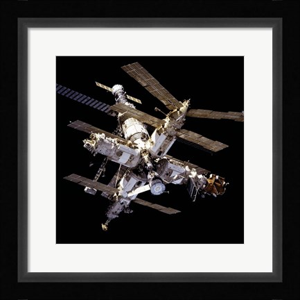 Framed Mir Space Station From Below Print