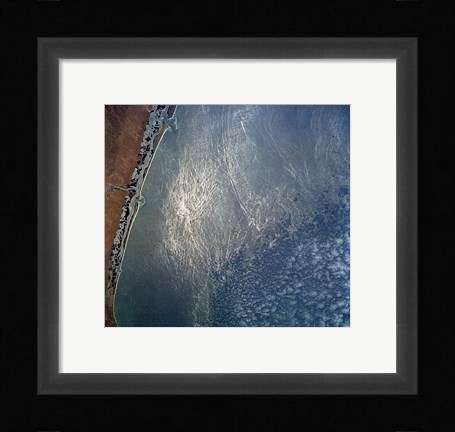 Framed Ocean wave forms of the coast of Mexico Print