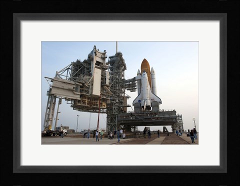 Framed Payload Canister and Atlantis at Pad Print