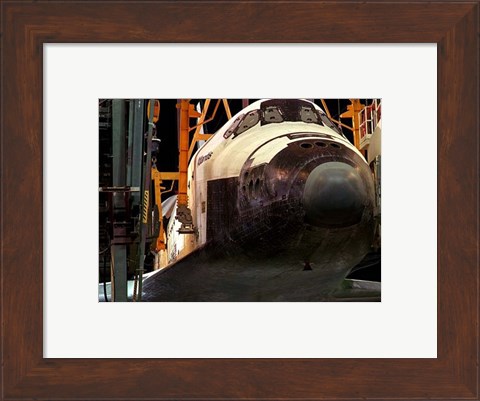 Framed Space Shuttle Atlantis under construction Print