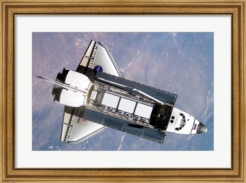 Framed STS-112 Atlantis carrying S1 truss Print