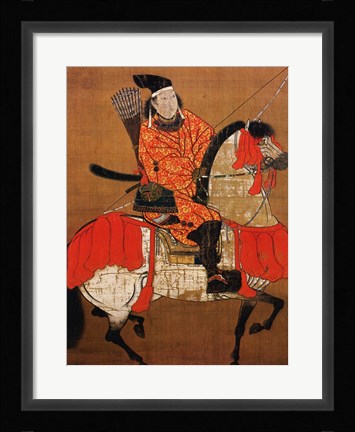 Framed Ashikaga Yoshihisa Samurai Print