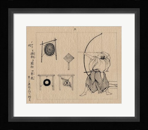 Framed Japanese archer 1878b Print