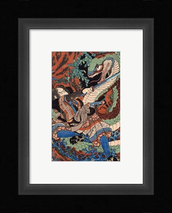 Framed Kuniyoshi Utagawa, Suikoden Series Print
