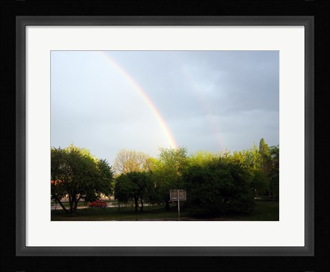 Framed Double Rainbow, Poland Print