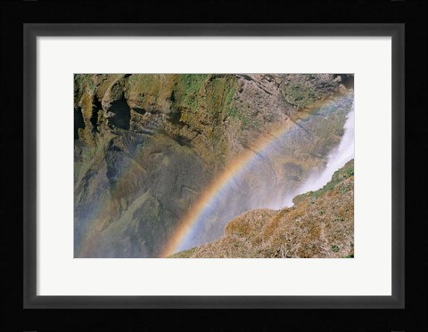 Framed Rainbow by Waterfall Print
