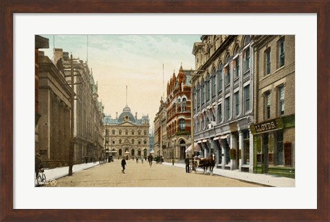Framed Postcard of Toronto street and post office, Toronto, Canada Print