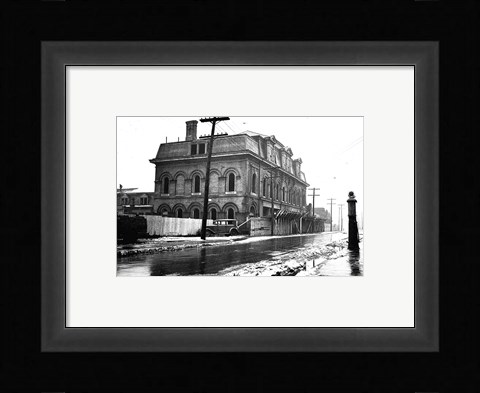 Framed St. Andrew's Market building on Adelaide Avenue, Toronto, Ontario, Canada. Print