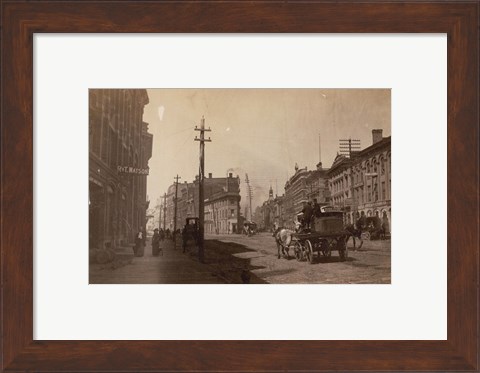 Framed Wholesale Stores. Front &amp; Wellington Sts. at Church St. Toronto, Canada Print