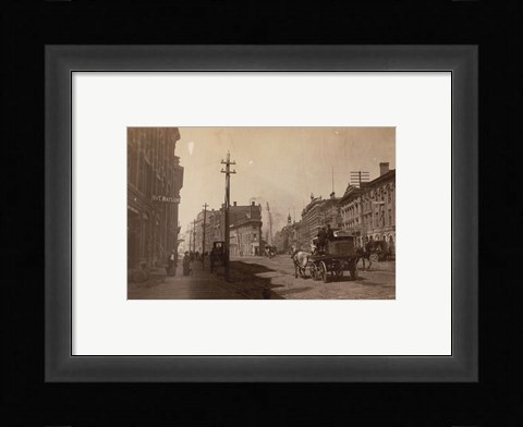 Framed Wholesale Stores. Front &amp; Wellington Sts. at Church St. Toronto, Canada Print