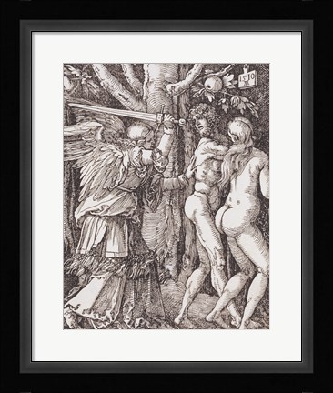 Framed Adam and Eve Exit Eden Print