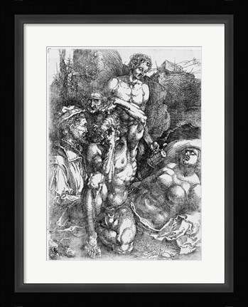 Framed Suffering Man Print