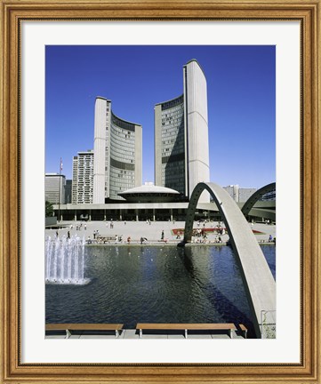 Framed Low angle view of a building on the waterfront, Toronto, Ontario, Canada Print