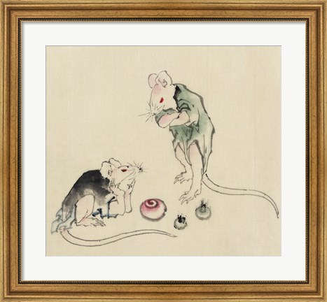 Framed Mice in Council Print