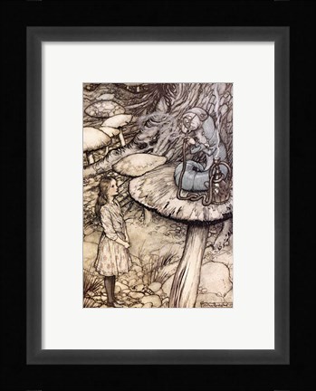 Framed Alice in Wonderland, Advice from a Caterpillar Print