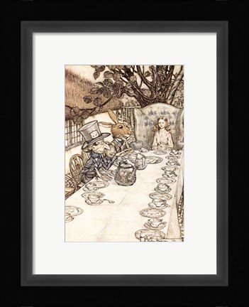 Framed Alice in Wonderland A Mad Tea Party Print