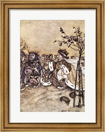 Framed Alice in Wonderland, Off with her head! Print