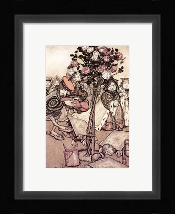 Framed Alice in Wonderland, Turn them over Print