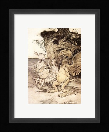 Framed Alice in Wonderland, That's very curious Print