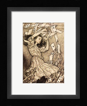 Framed Alice in Wonderland - cards Print