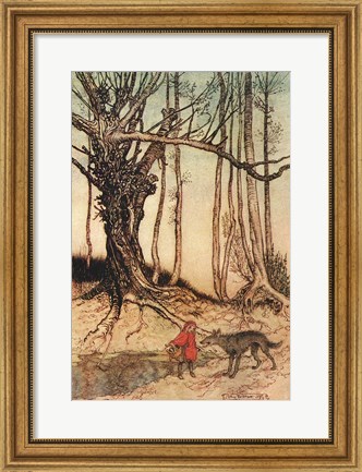 Framed Little Red Riding Hood II Print