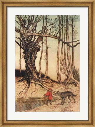 Framed Little Red Riding Hood II Print