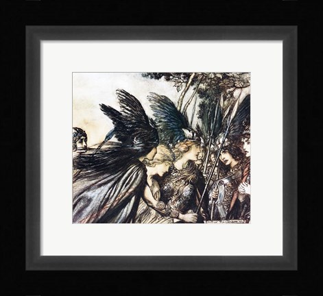 Framed Rhinegold and the Valkyries Print