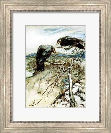 Framed Two Corbies Print