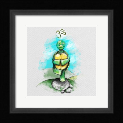 Framed Yoga Turtle II Print