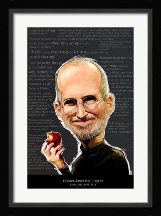 Framed Steve Jobs - Creator, Innovator, Legend Print