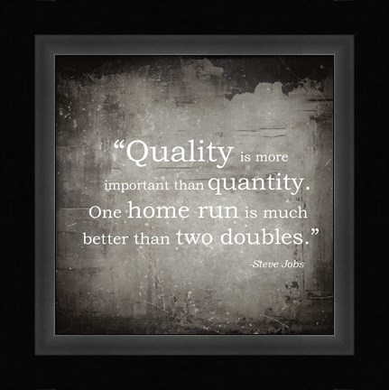 Framed Quality is more important Print