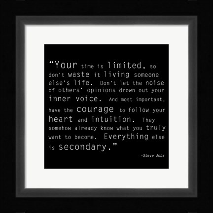 Framed Time Quote Print