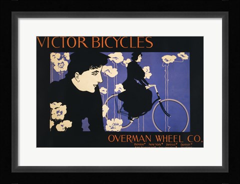 Framed Victor Bicycles Print