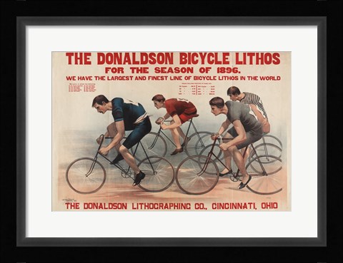 Framed Donaldson Bicycle Print
