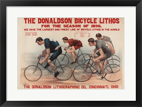 Framed Donaldson Bicycle Print