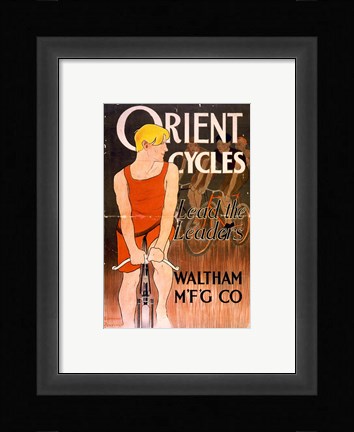 Framed Orient Bicycles Print