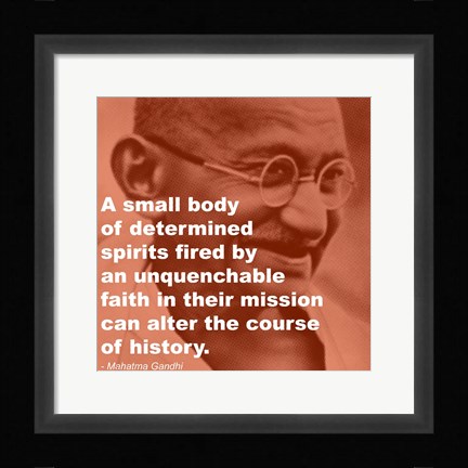 Framed Gandhi - Determination Quote Print