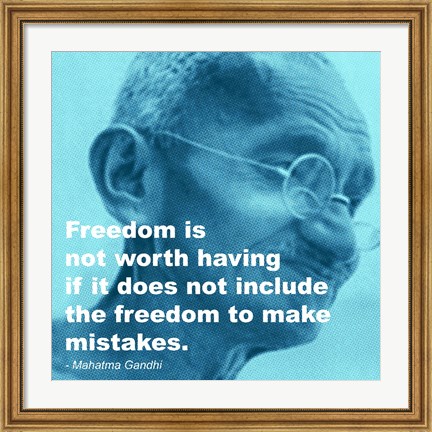 Framed Gandhi - Freedom Quote Print